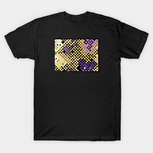 Nonbinary Pride Abstract Rounded Circuits T-Shirt